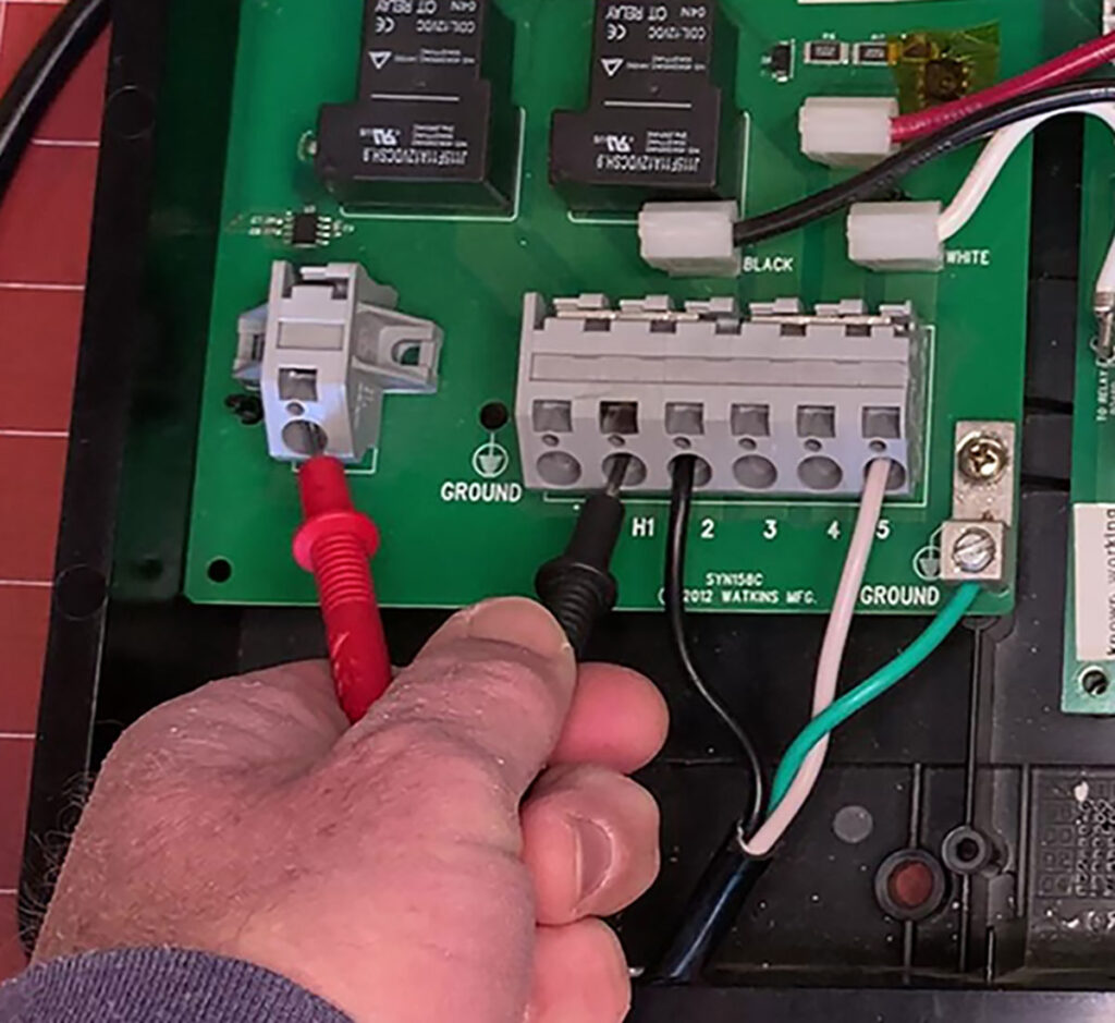 how to test a hot springs iq 2020 heater relay board