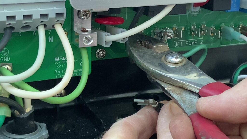 Disconnect the jet pump wires-