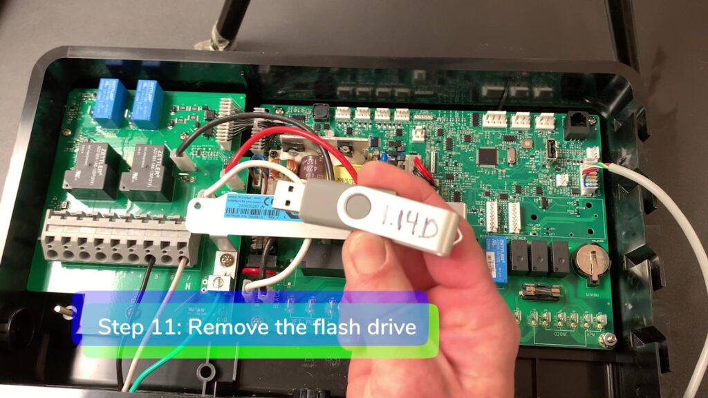 Step 11. Remove the USB flash drive-