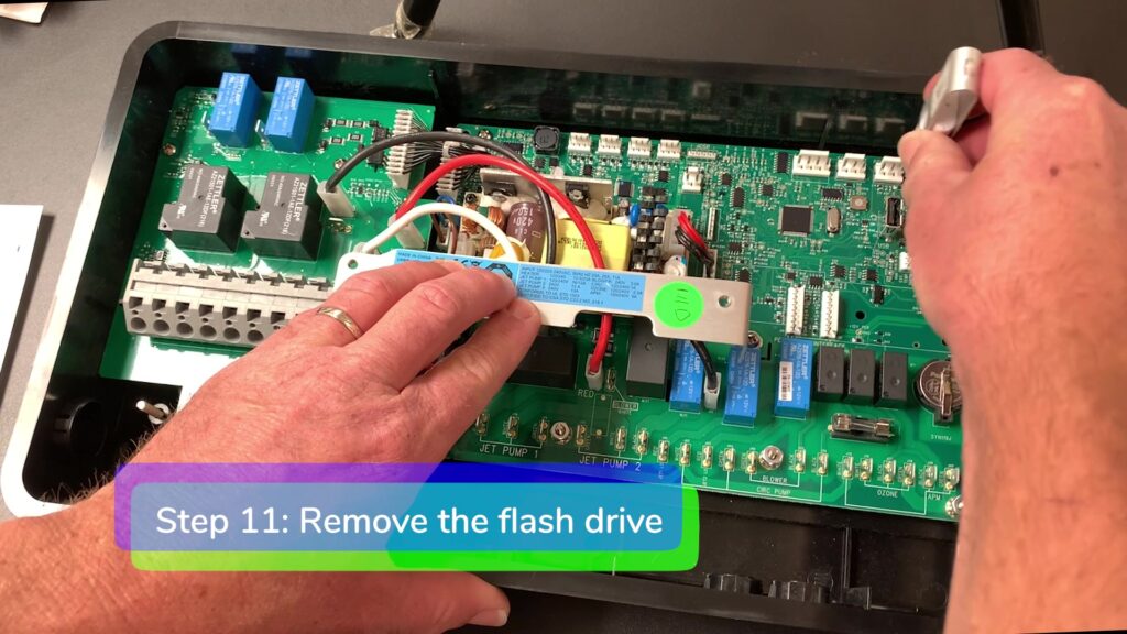 Step 11. Remove the flash drive-