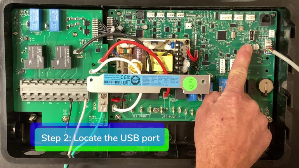 Step 2. Locate the USB port-