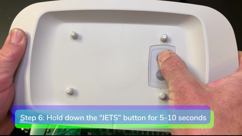 Step 6. Hold down the Jets button-