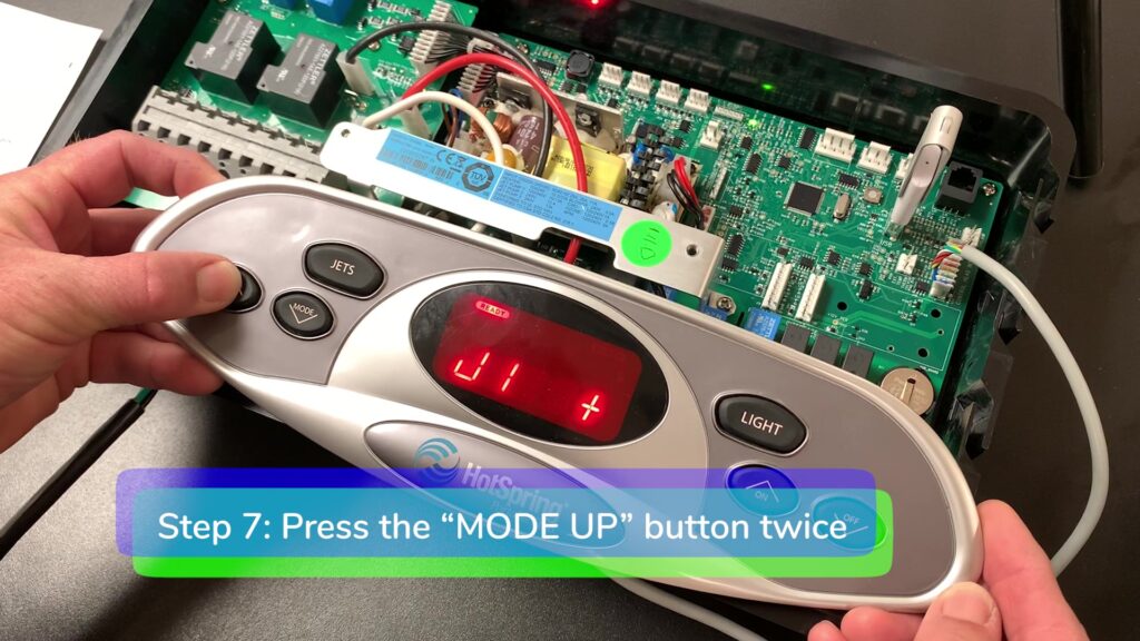 Step 7. Press mode up button twice-