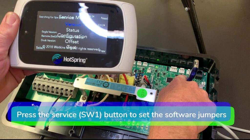 Step 9.5 Press the SW1 button-